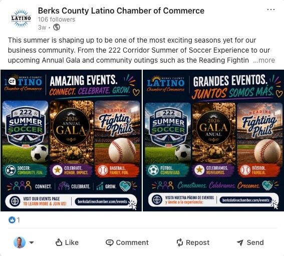 BCLCC LinkedIn post